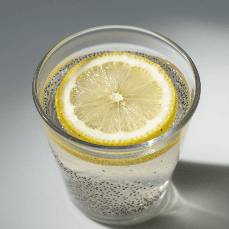 chia seed water with lemon for daily consumption