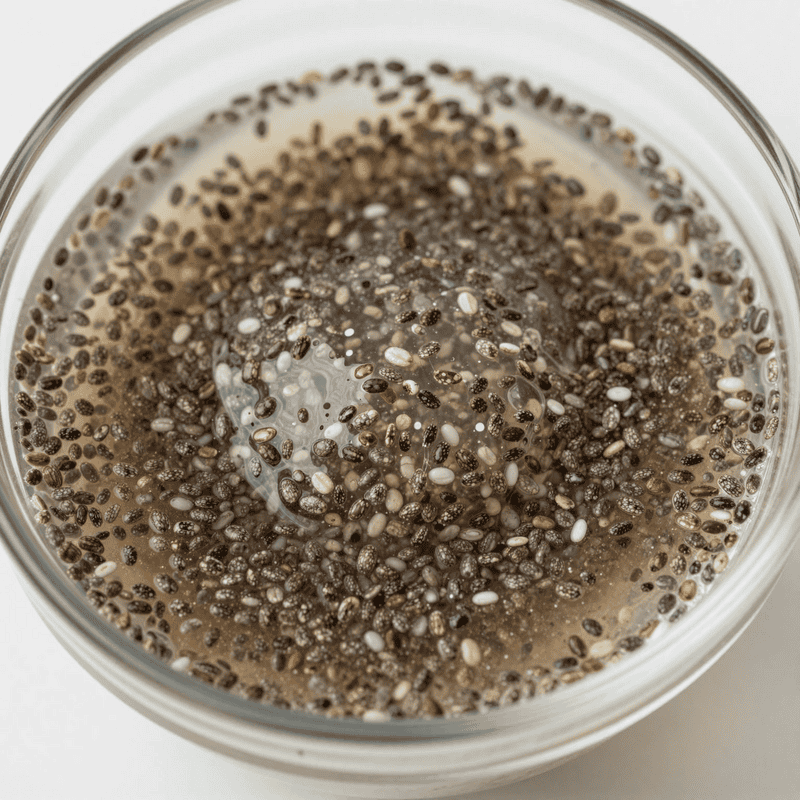 chia seeds absorbing water forming gel for weight loss benefits